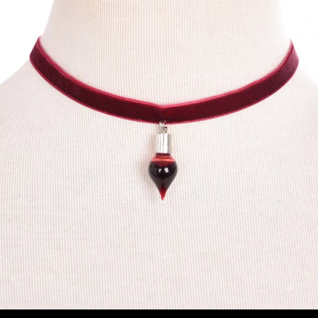 Blood Drip Choker Necklace